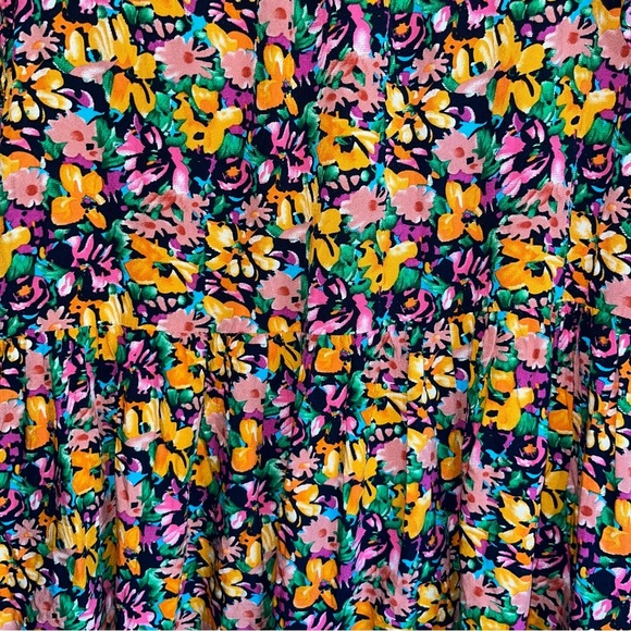 Umgee Multicolor Floral Blouse with Ruffle Sleeves - Picture 3 of 4